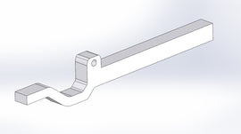Slagger Blade Lifting Arm, Used with P/N 2007795 U-Bolt. Used on all Slagger Plus, Evo & Xcel tables.