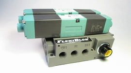 Double Solenoid Valve, 1/4", 5 Port, 3 Pos, 24V