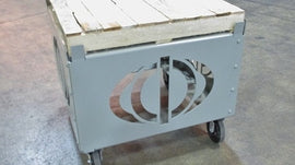 Pallet Cart, 40"x48" Built from 12ga steel plate with 2 fixed & 2 swivel casters.Helps prevent back injuries from bending over to handle heavy materials.