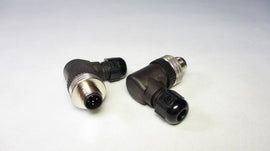 Connector, M12, 5 Pin, Male 90 Deg