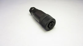 Connector, M12, 4 Pin, Female, Straight